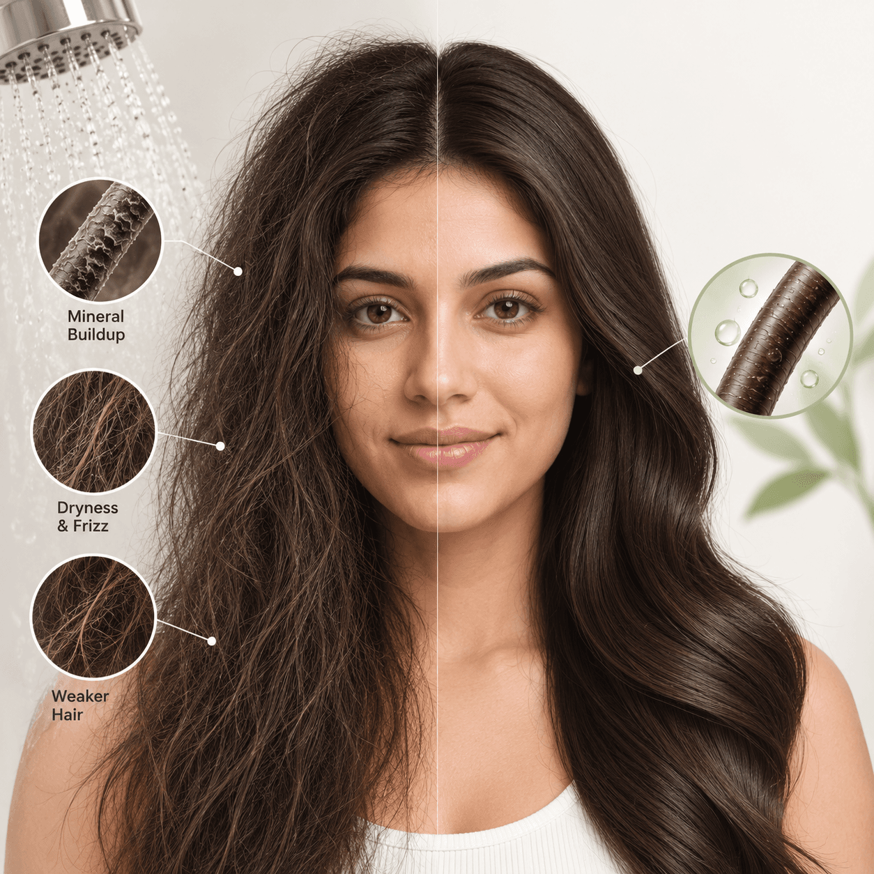 Microscopic Cuticle Analysis: Hard Water Mineral Buildup vs. Chelated, Protected Hair